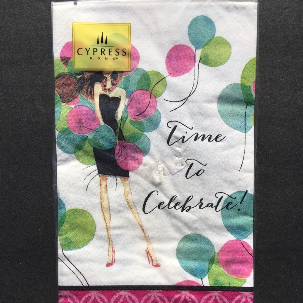 2 Packages Cypress Home Paper Guest Napkins Time To Celebrate Party Crafts New